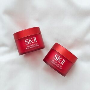 SK-II SkinPower Advanced Cream 0.4 Oz 14.5 mL each x 2 Mini Travel Size NWOB
